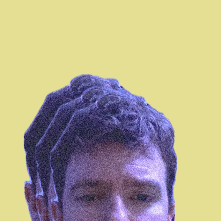 Profile picture with edited image on yellow background